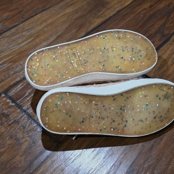 Zara Pink Kids Sneakers with Pom Poms - Picture 8 of 9